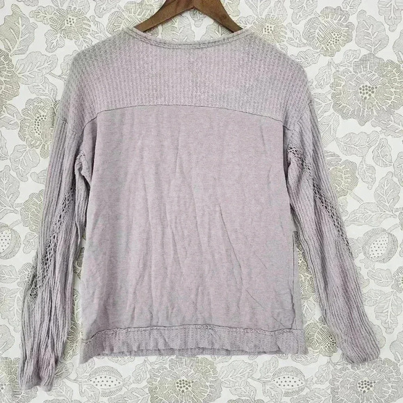 Knox Rose Cut out Crewneck Knit Sweater Women's M Lavender - Picture 2 of 8